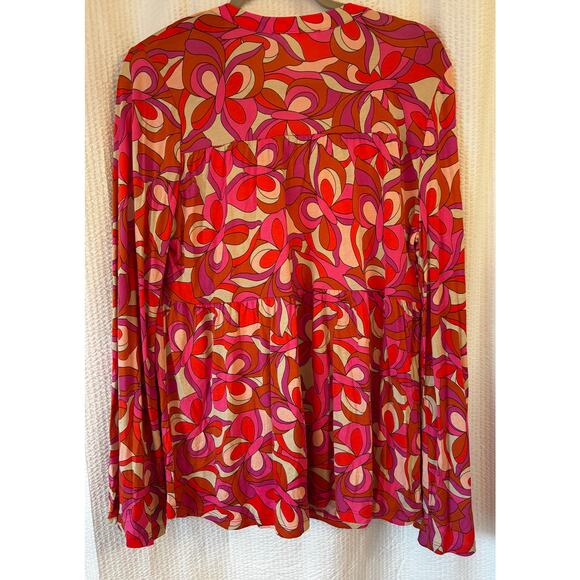 Lascana for Venus Women’s Groovy Floral Multi Color Style Halloween Top Size M - Picture 2 of 7